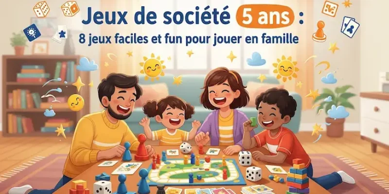 Jeux de société 5 ans : 8 jeux faciles et fun pour jouer en famille