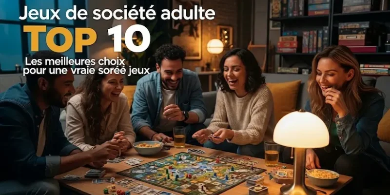 Jeux de société adulte top 10 : les meilleurs choix pour une vraie soirée jeux